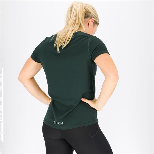 Grote foto fusion nova t shirt green dames size m kleding dames sportkleding