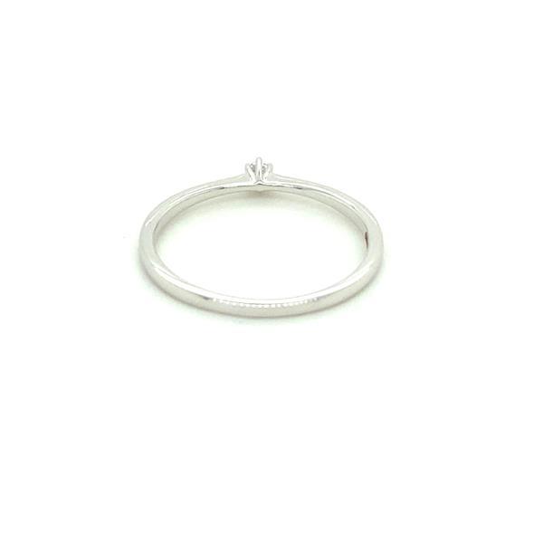 Grote foto solitair ring 14 karaat witgoud met 0.05 ct. diamant 50 sieraden tassen en uiterlijk ringen voor haar