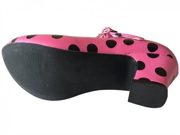 Grote foto spaanse schoenen roze zwart maat 22 binnenmaat 15 cm kinderen en baby schoenen voor meisjes