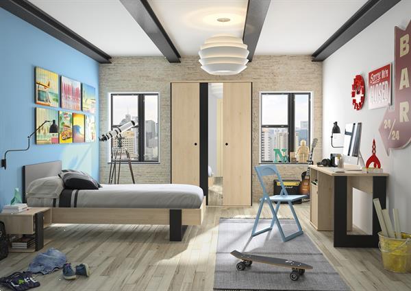 Grote foto duplex tienerkamer zelf samenstellen kinderen en baby complete kinderkamers