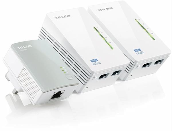 Grote foto wpa4220tkit av500 wifi 300mbpskit powerline extender computers en software netwerkkaarten routers en switches