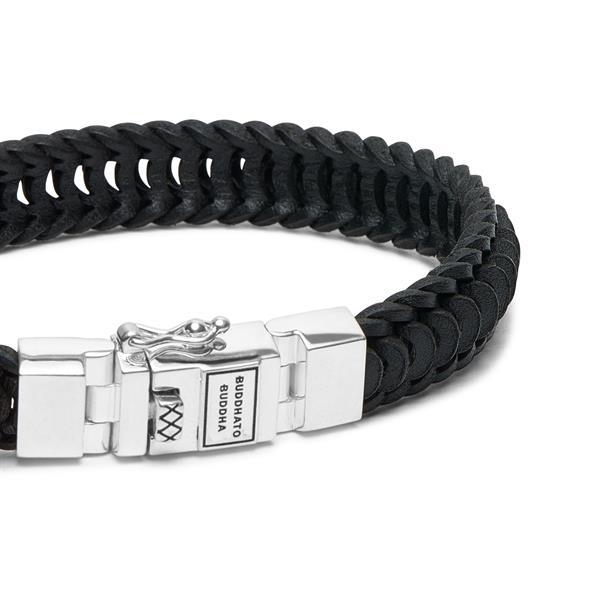 Grote foto armband lars leer zwart sieraden tassen en uiterlijk armbanden voor haar