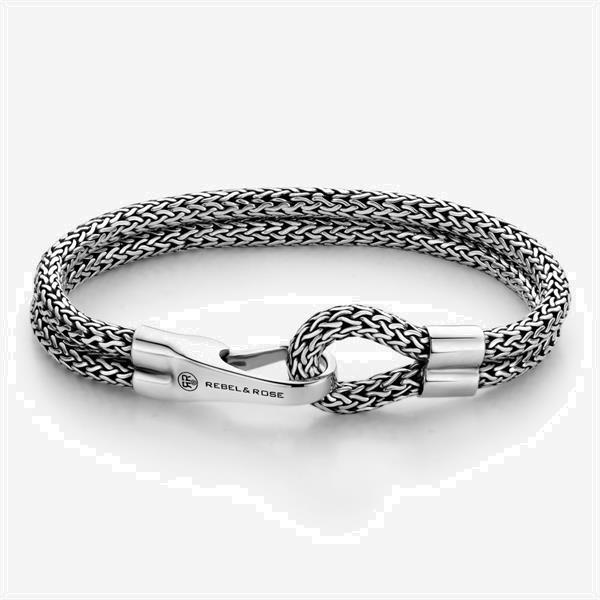 Grote foto sterling silver line double hooked sieraden tassen en uiterlijk armbanden voor haar