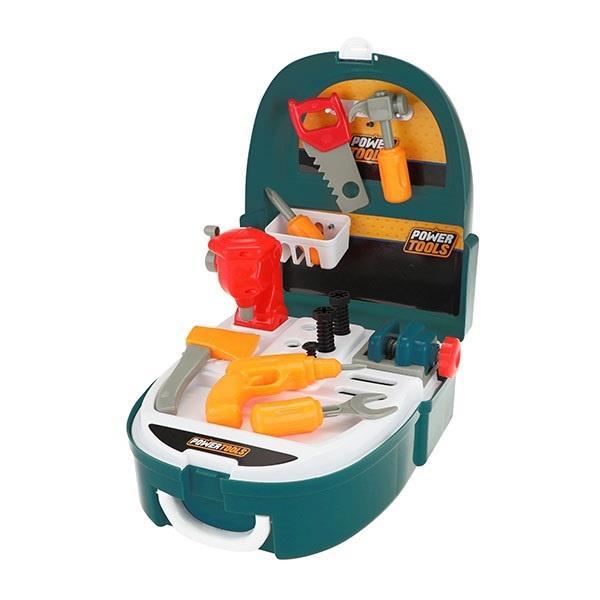 Grote foto toi toys gereedschapsset in rugzak blauw 32 cm gratis 2 x kinderen en baby overige