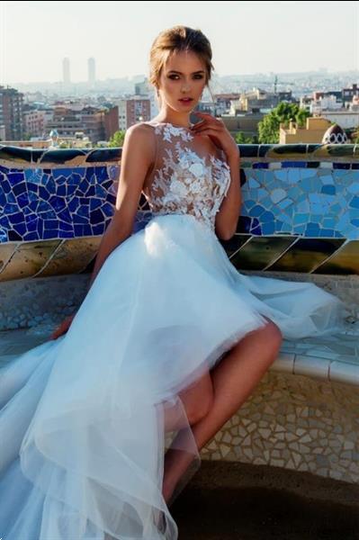 Grote foto online veiling korte trouwjurk kleding dames trouwkleding