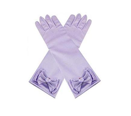 Grote foto prinsessen lange elleboog handschoenen lila handschoenen kleding dames verkleedkleding