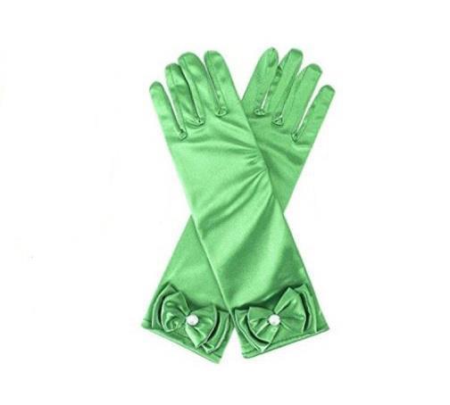 Grote foto prinsessen lange elleboog handschoenen groene handschoenen kleding dames verkleedkleding