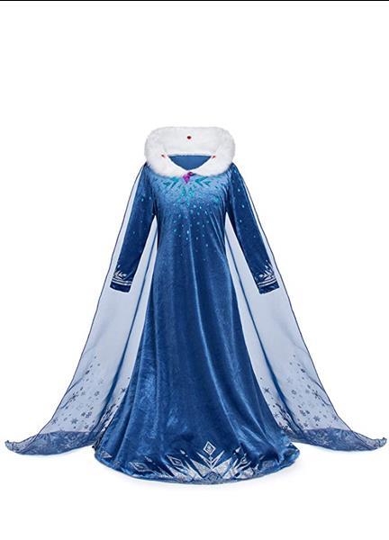 Grote foto frozen 2 elsa jurk frozen elsa vlecht staf en kroon lab kleding dames verkleedkleding