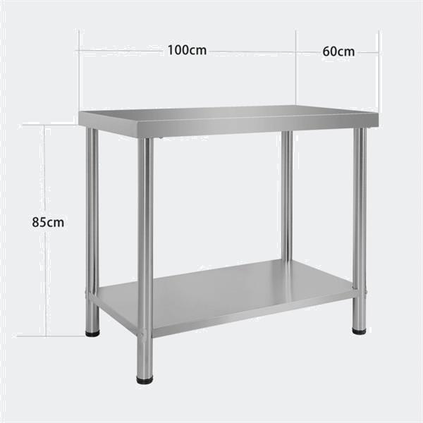 Grote foto werktafel inox rvs tuintafel 100 x 60 x 85 cm huis en inrichting keukens