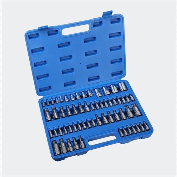 Grote foto bit set 60 delig van chroom vanadium staal in koffer doe het zelf en verbouw gereedschappen en machines