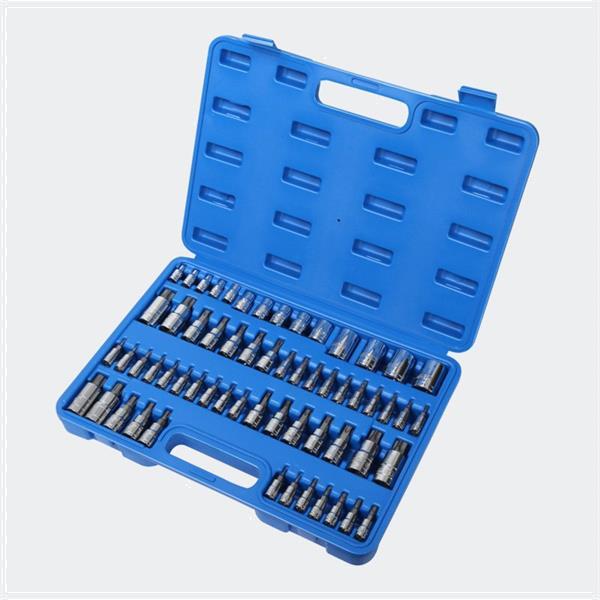 Grote foto bit set 60 delig van chroom vanadium staal in koffer doe het zelf en verbouw gereedschappen en machines