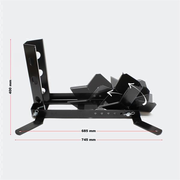 Grote foto inrijwielklem motorfiets standaard voor achterwiel 450kg z auto onderdelen auto gereedschap