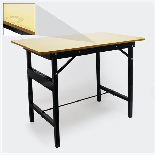 Grote foto opklapbare werktafel met liniaal en gradenboog 100 x 60 cm doe het zelf en verbouw werkbanken
