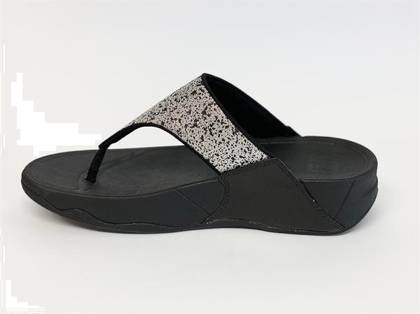 Grote foto fitflop lulu glitter splash black kleding dames schoenen