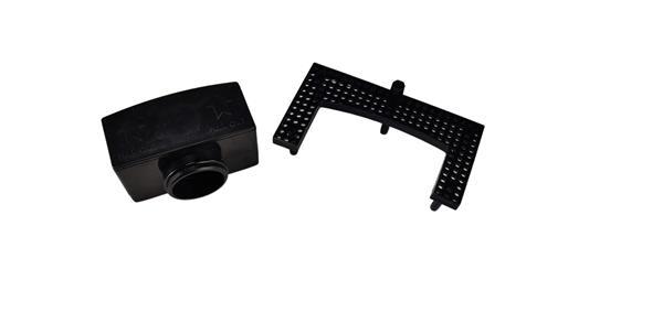 Grote foto rvs nero douchegoot 120 cm mat zwart flens met zijuitloop huis en inrichting complete badkamers