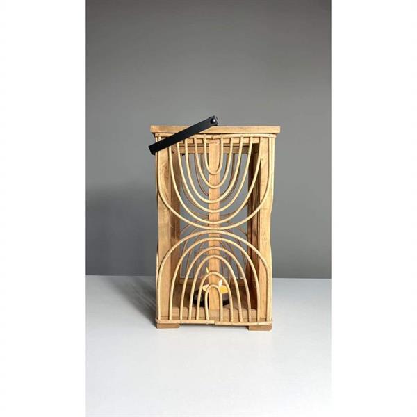 Grote foto ray windlicht rotan metaal licht bruin zwart groot huis en inrichting woningdecoratie