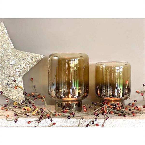 Grote foto new york windlicht glas bruin goud groot huis en inrichting woningdecoratie