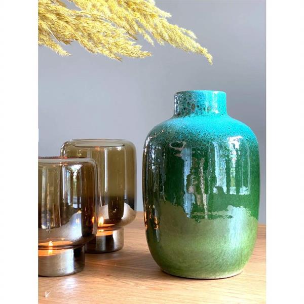 Grote foto new york windlicht glas bruin goud groot huis en inrichting woningdecoratie