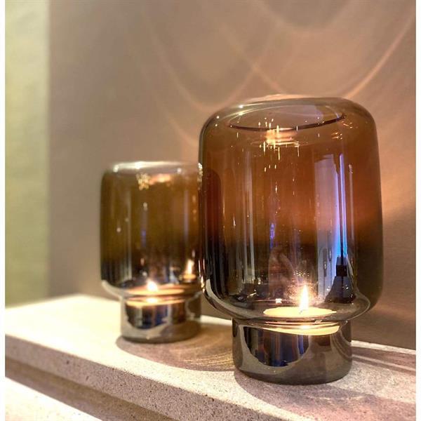 Grote foto new york windlicht glas bruin goud groot huis en inrichting woningdecoratie