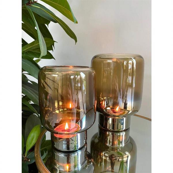 Grote foto new york windlicht glas bruin goud groot huis en inrichting woningdecoratie