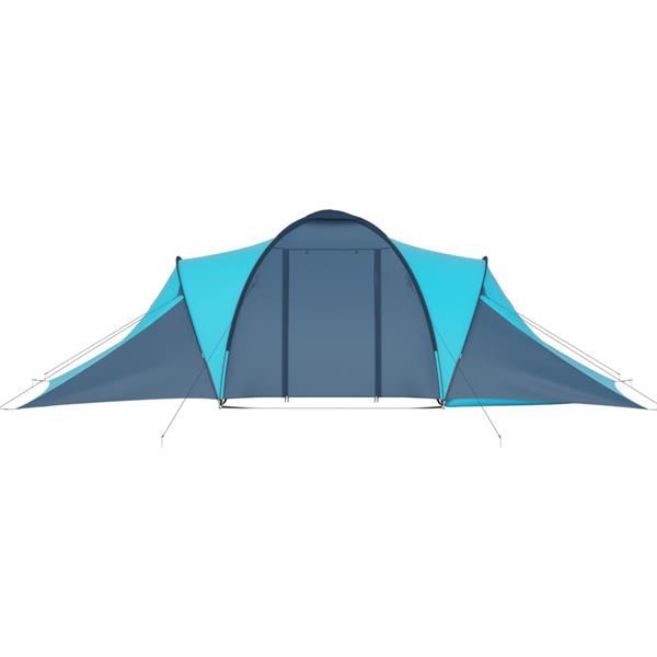 Grote foto vidaxl tent 6 persoons blauw en lichtblauw caravans en kamperen kampeertoebehoren