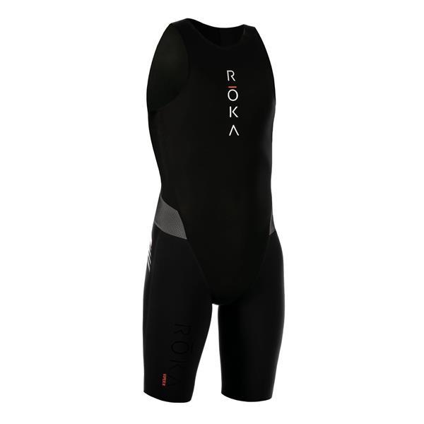 Grote foto men viper x2 swimskin extra small black roka kleding heren badmode zwemkleding