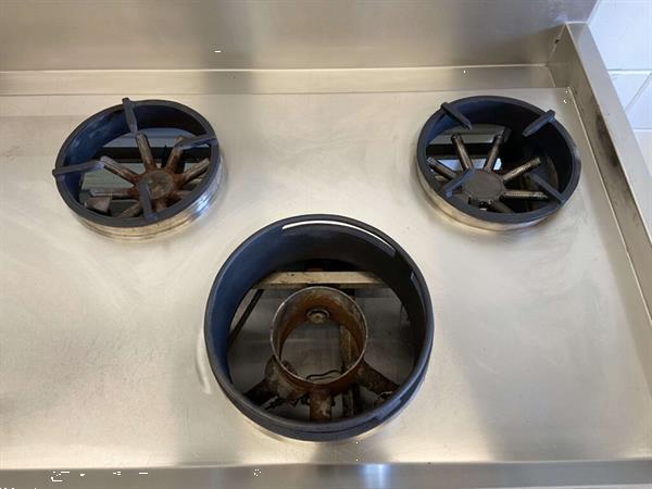 Grote foto rvs van holten woktafel wokfornuis 6 wokbranders 300 cm gas diversen overige diversen