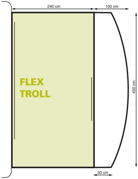 Grote foto voortent flex pan familia 340 x 450 cm polyester grijs caravans en kamperen overige caravans en kamperen