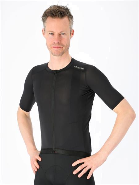 Grote foto fusion cycling jersey black heren size l kleding heren sportkleding