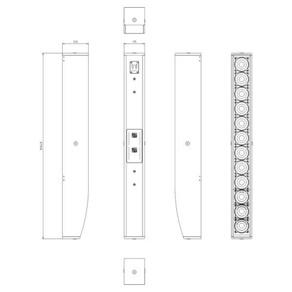 Grote foto tennax speaker 12x3 inch passief tennax axon 12x3 muziek en instrumenten speakers