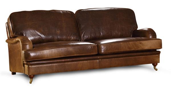Grote foto klassieke bank landelijk in leder en stof nu 795 huis en inrichting bankstellen
