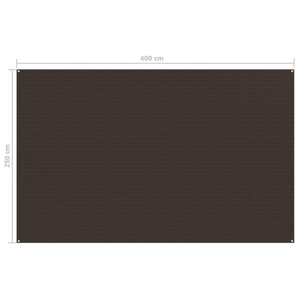 Grote foto vidaxl tenttapijt 250x400 cm bruin caravans en kamperen kampeertoebehoren