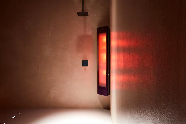 Grote foto sunshower combi black opbouw infrarood en uv beauty en gezondheid sauna