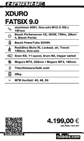 Grote foto haibike xduro fatsix 9.0 m 40 fietsen en brommers elektrische fietsen