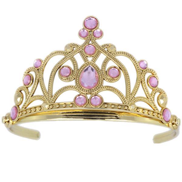 Grote foto goudkleurig roze prinsessen accessoireset toverstaf kro kleding dames verkleedkleding