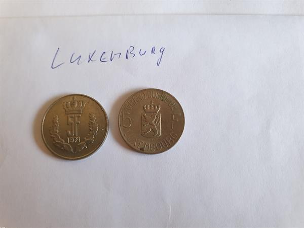 Grote foto 2 munten uit luxemburg verzamelen munten overige