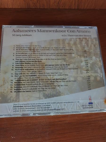 Grote foto aalsmeers mannenkoor con amore 50 jarig jubileum muziek en instrumenten cds minidisks cassettes