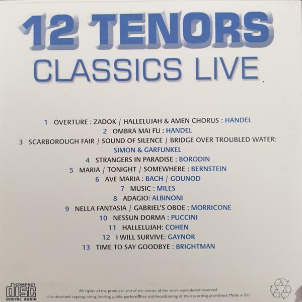 Grote foto 12 tenors classic live muziek en instrumenten cds minidisks cassettes