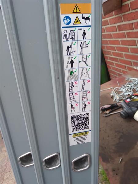 Grote foto dirks ladder 3x9 sporten doe het zelf en verbouw ladders en trappen