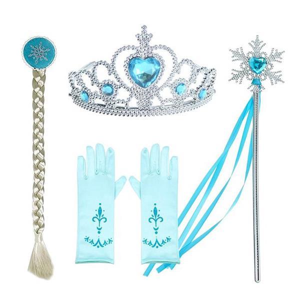 Grote foto frozen elsa 4 delig accessoireset kleding dames verkleedkleding