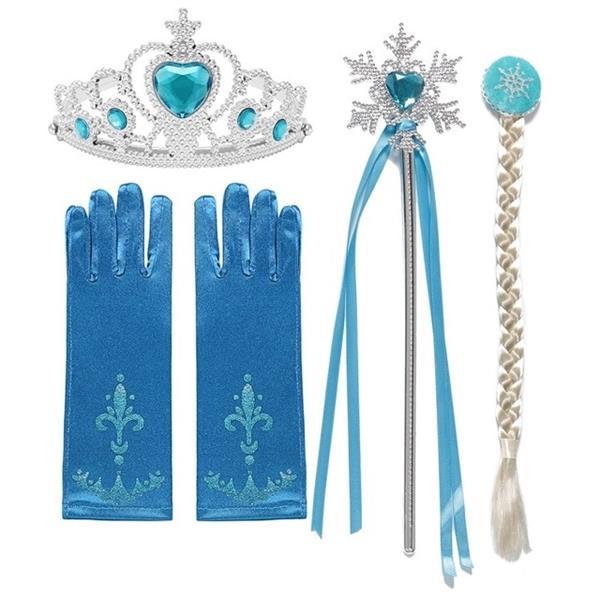 Grote foto frozen elsa 4 delig accessoireset kleding dames verkleedkleding