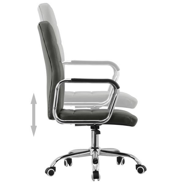 Grote foto vidaxl kantoorstoel draaibaar stof antracietkleurig huis en inrichting stoelen