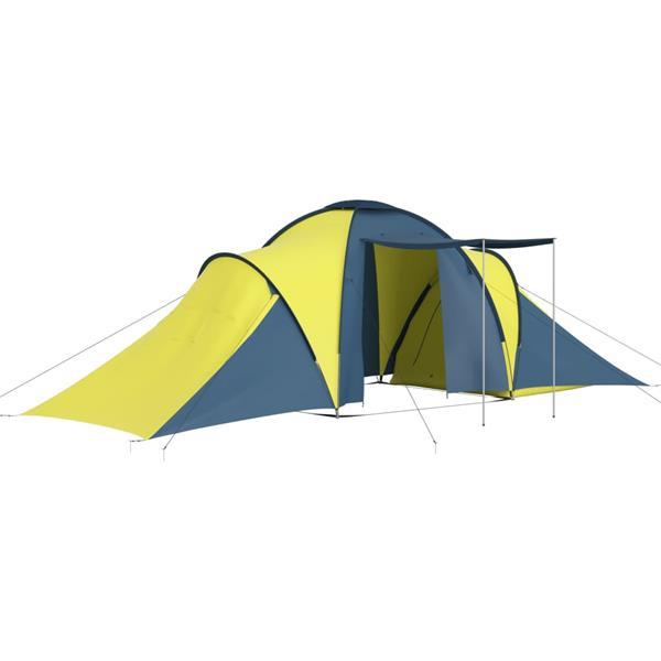 Grote foto vidaxl tent 6 persoons blauw en geel caravans en kamperen kampeertoebehoren