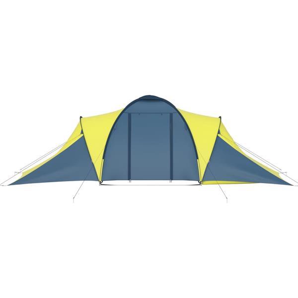 Grote foto vidaxl tent 6 persoons blauw en geel caravans en kamperen kampeertoebehoren
