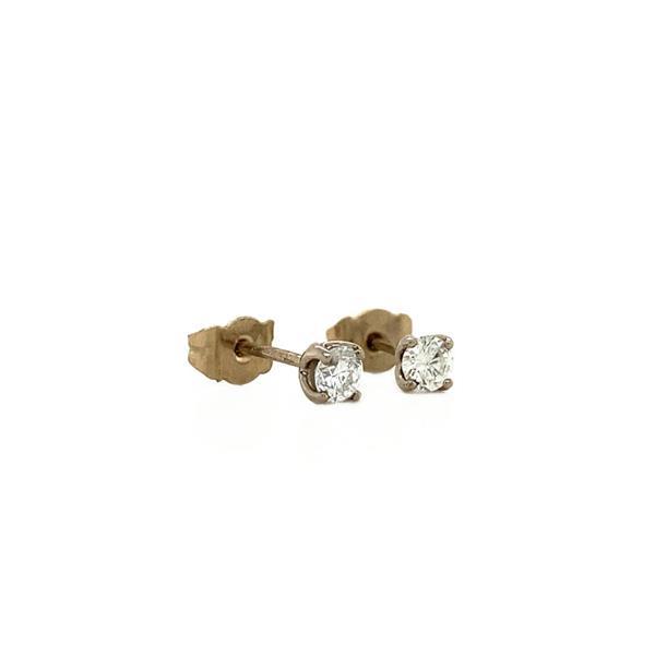 Grote foto witgouden solitair oorstekers met diamant 18 krt nieuw 13 sieraden tassen en uiterlijk oorbellen