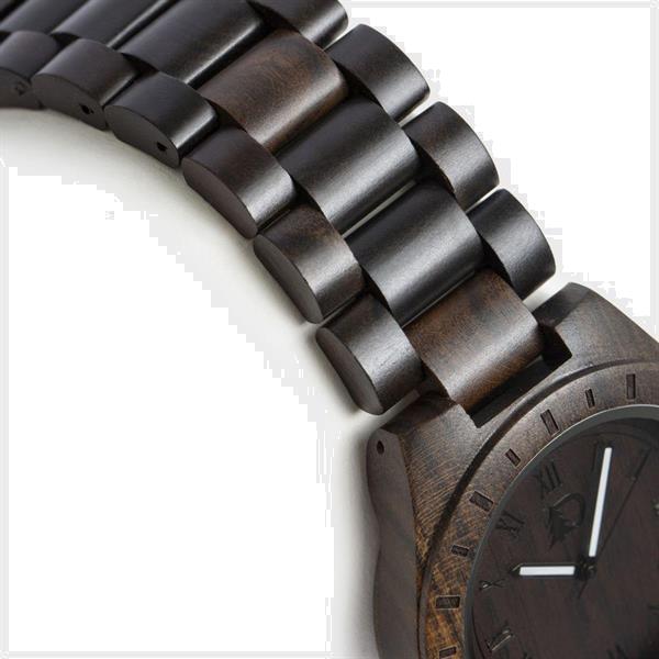 Grote foto nijo wood watch kleding dames horloges