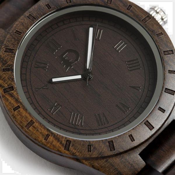 Grote foto nijo wood watch kleding dames horloges