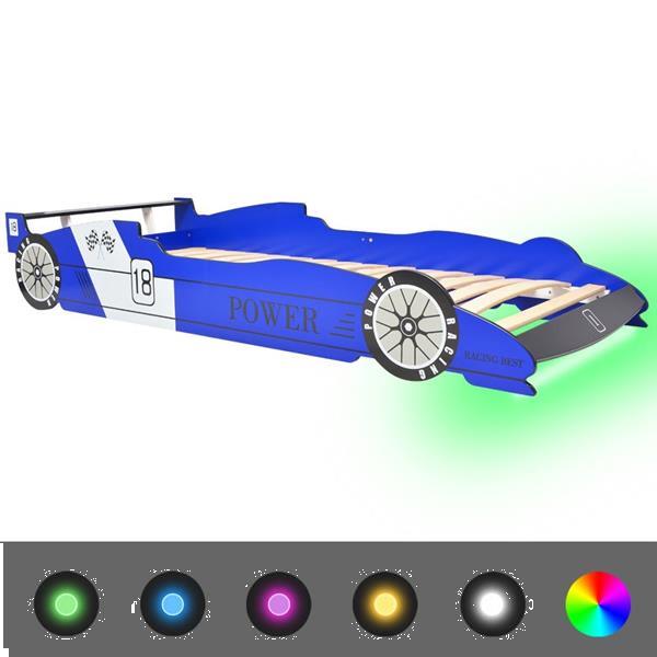 Grote foto kinderbed raceauto met led verlichting blauw 90x200 cm erotiek sextoys