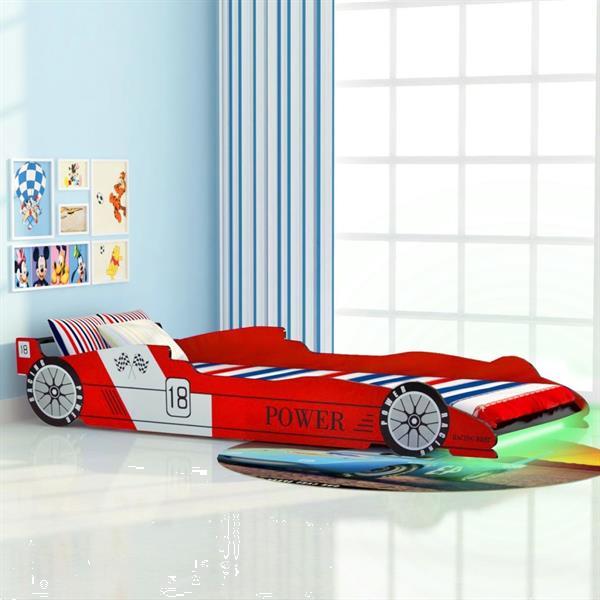Grote foto kinderbed raceauto met led verlichting rood 90x200 cm erotiek sextoys