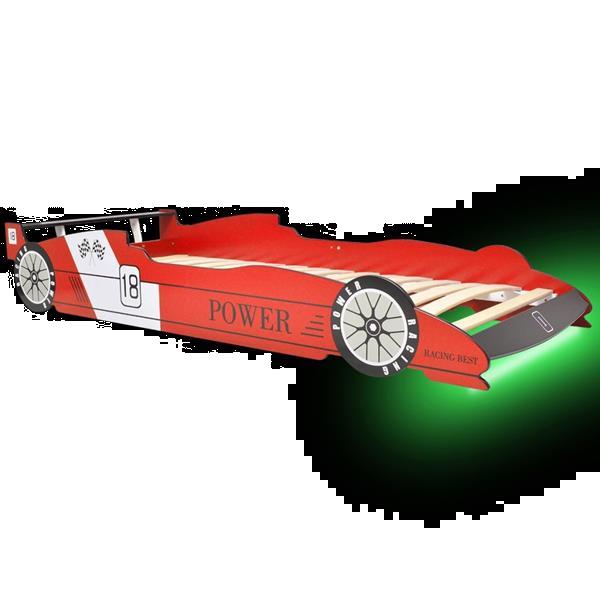Grote foto kinderbed raceauto met led verlichting rood 90x200 cm erotiek sextoys